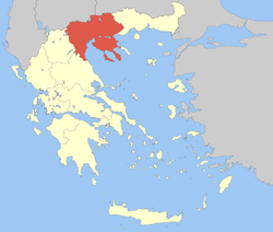 Location of Central Macedonia