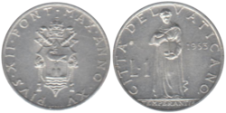 1953 Vatican City 1 lira.png