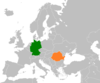 Location map for Germany and Romania.