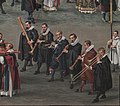Image 1Musicians from 'Procession in honour of Our Lady of Sablon in Brussels.' Early 17th-century Flemish alta cappella. From left to right: bass dulcian, alto shawm, treble cornett, soprano shawm, alto shawm, tenor sackbut. (from Renaissance music)