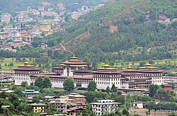 View of Tashichodzong in Thimphu