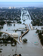 Desbordamiento del río Misisipi a su paso por Nueva Orleans