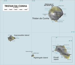 Mapa Tristan da Cunha