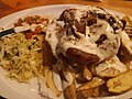 Image 6Pork chop with plantain chips. (from Honduran cuisine)