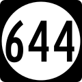 State Route 644 marker