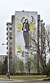 Mural upamiętniający Stanisława Anioła (Roman Wilhelmi) przy ulicy Kazury 10 w Warszawie