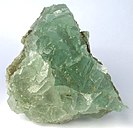Sharp halite crystals that have this green color from inclusions of malachite