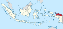巴布亚省在印度尼西亚的位置