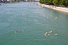 People swimming in the Rhine
