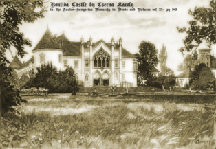 Castelul Bánffy de la Bonțida de Cserna Karoly în "Monarhia austro-ungară în cuvinte şi imagini" (1902), vol 23