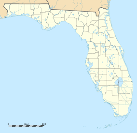 Map showing the location of Fort Clinch State Park
