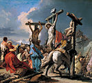 צליבת ישו. ציור מאת ג'נבטיסטה טייפולו מאמצע המאה ה-18