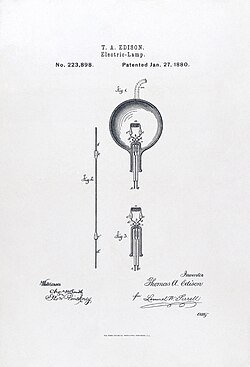 Incandescent light bulb patent