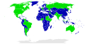 Image 18A world map distinguishing countries of the world as federations (green) from unitary states (blue), a work of political science (from Political science)