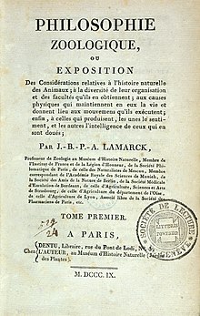 Title Page of Lamarck, "Philosophie Zoologique...," Wellcome L0033032.jpg