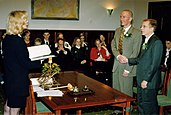 Two men marrying in Amsterdam, 1 April 2001
