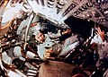 Borman v kabíne veliteľského modulu Apolla 8, ktoré sa v tom čase nachádzalo na obežnej dráhe Mesiaca