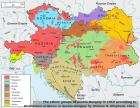 Этно-языковая карта Австро-Венгрии и примыкающих земель (1911)