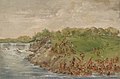 George Catlin, Ojibwa Portaging Around the Falls of St. Anthony, 1835-1836 (Smithsonian American Art Museum)