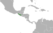 Oreophasis derbianus map.svg