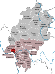 Poziția localității Wiesbaden