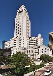 Primăria din Los Angeles de John Parkinson, John C. Austin, și Albert C. Martin Sr. (1928)