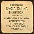 Plaque pour Carla Celina Morpurgo (1930-1944) assassinée à Auschwitz.