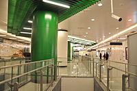 Interior décor of Beihai North station evokes the white stupa of Beihai Park.
