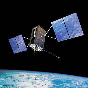 Artist's impression of a GPS Block III satellite in orbit