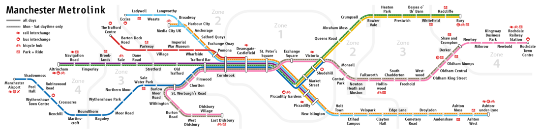 "Metrolink service map"
