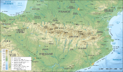 Топографічна мапа Піренеїв