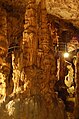 Stalagnates (columns) in the cave Biserujka, Dobrinj, Island Krk, Croatia