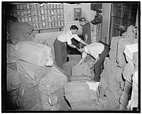 The mailroom in 1937