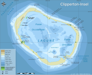 Karte der Clipperton-Insel