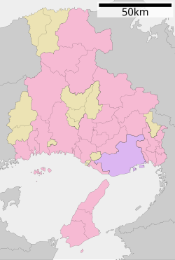 花隈町の位置（兵庫県内）