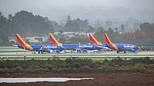 Gaggle of Southwest 737s at Santa Barbara.jpg