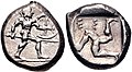 Coin of Aspendos, Pamphylia, c. 465–430 BC.