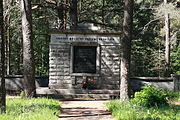 Grave of Holocaust victims at Klooga cemetery.