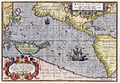 Image 68Maris Pacifici by Ortelius (1589). One of the first printed maps to show the Pacific Ocean (from Pacific Ocean)