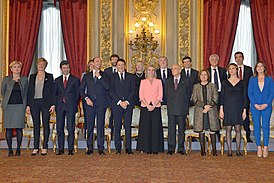 Правительство Ренци в день присяги с президентом Наполитано