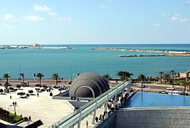 Coast of Alexandria, view From Bibliotheca Alexandrina, Egypt