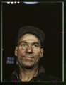 Melrose Park (near Chicago), Ill.; C & NW RR [i.e. Chicago and North Western railroad]; Roy Nelin, a box packer in the roundhouse at the Proviso yard. Dec 1942.