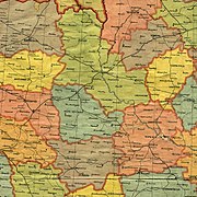 Карта Київської округи, адміністративні межі станом на 1 жовтня 1925