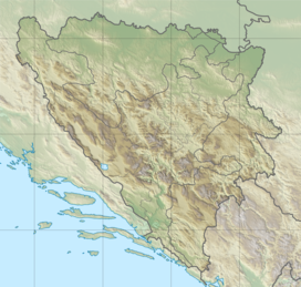 Hrgud na mapi Bosne i Hercegovine