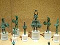 Some Nuragic statuettes on display at the National Archaeological Museum of Cagliari (Sardinia)