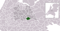 Highlighted position of Wijk bij Duurstede in a municipal map of Utrecht