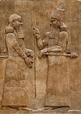 جدارية تمثل سرجون الثاني في دور شروكين