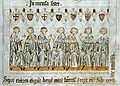 Die sieben Kurfürsten wählen Heinrich von Luxemburg zum König (→ zum Artikel)