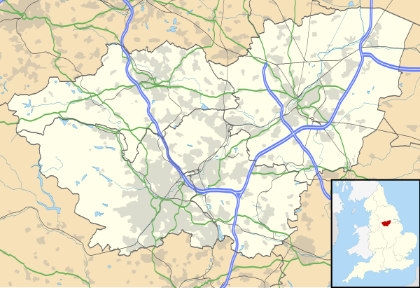 Mapa konturowa South Yorkshire