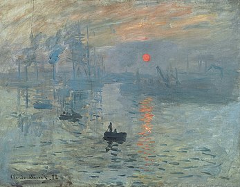 Claude Monet: Impresija, izlazak sunca (1872.), ulje na platnu, 48 cm × 63 cm